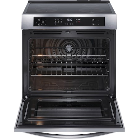 Frigidaire 30ftft ADA Compliant Front Control Induction Range with Convection Bake and Self-Clean FCFI3083AS
